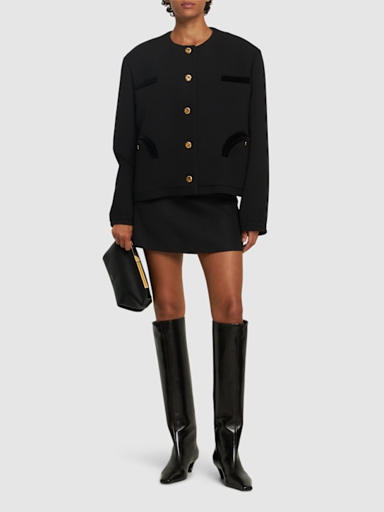 Blazé Milano: Resolute Gliss wool bolero jacket - women_1 | Luisa Via Roma