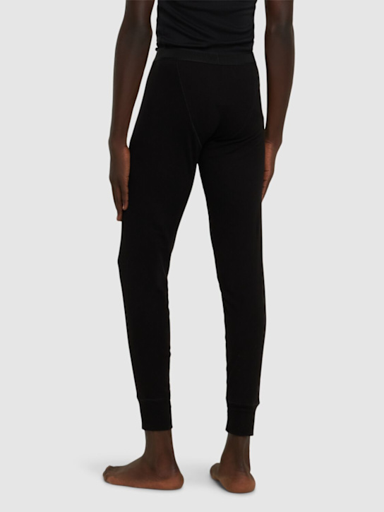 Tom Ford: Stretch cotton leggings - Black - men_2 | Luisa Via Roma