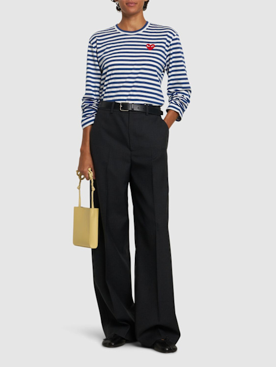 Comme des Garçons Play: コットンジャージーTシャツ - women_1 | Luisa Via Roma