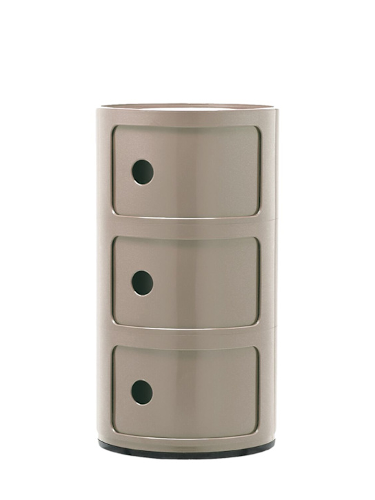 Kartell: 3-Compartment componibili container - Grey - ecraft_0 | Luisa Via Roma