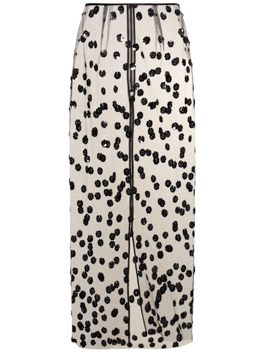 Cecilie Bahnsen: Gus sequined blossom tulle skirt - women_0 | Luisa Via Roma