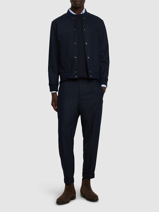 Boss: Wool blend bomber jacket - men_1 | Luisa Via Roma