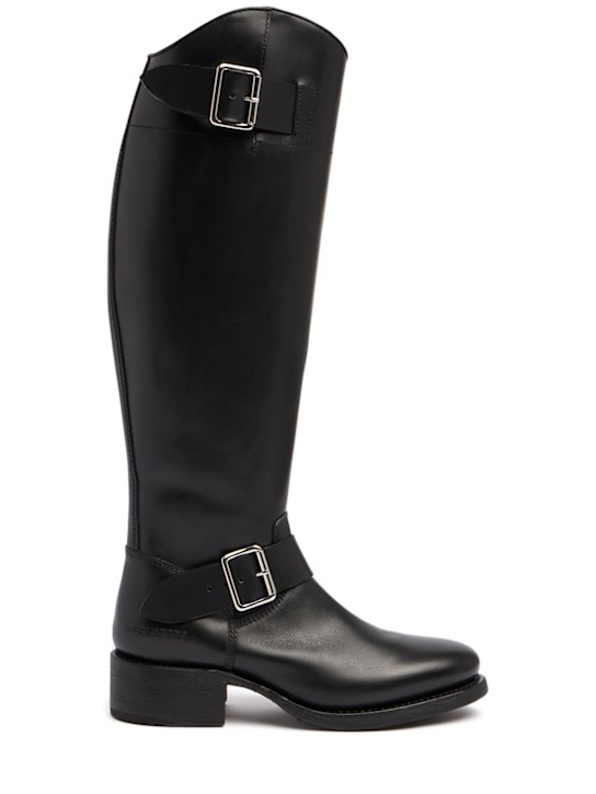 Dsquared2: 50mm Leather tall boots - women_0 | Luisa Via Roma