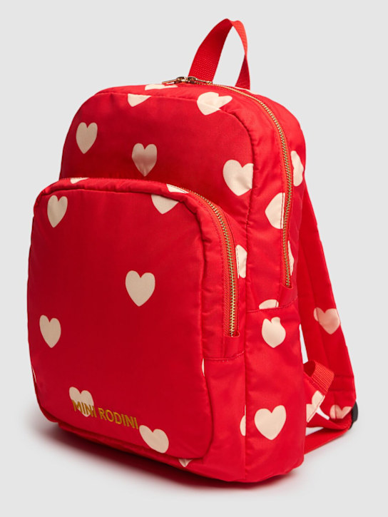 Mini Rodini: Heart printed recycled poly backpack - kids-girls_1 | Luisa Via Roma