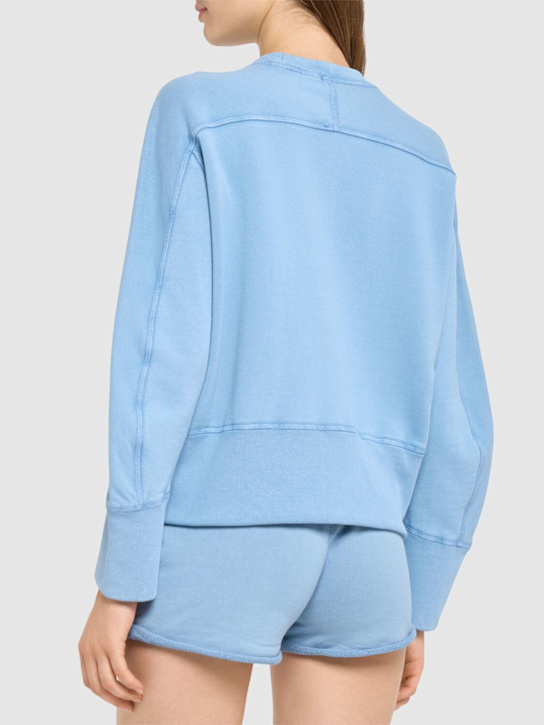 Dsquared2: Sweatshirt aus Baumwolle mit Logodruck - Blau - women_2 | Luisa Via Roma