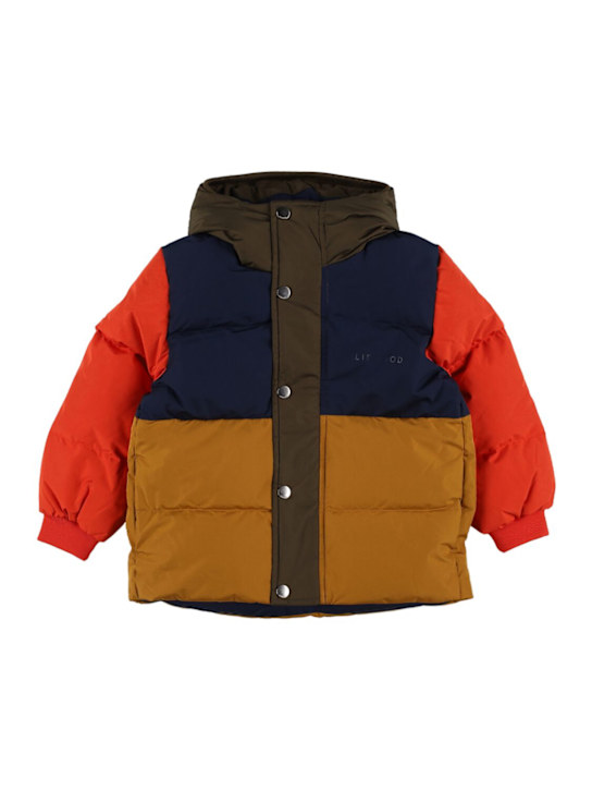 Liewood: Color block recycled poly puffer jacket - kids-boys_0 | Luisa Via Roma
