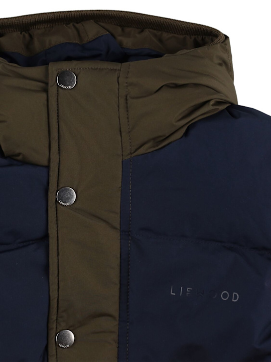 Liewood: Color block recycled poly puffer jacket - kids-boys_1 | Luisa Via Roma