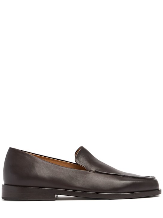 Marsell: Mocasso leather loafers - Dark Brown - men_0 | Luisa Via Roma