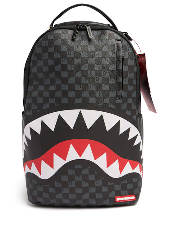 SPRAYGROUND: Shark print canvas backpack - kids-boys_0 | Luisa Via Roma