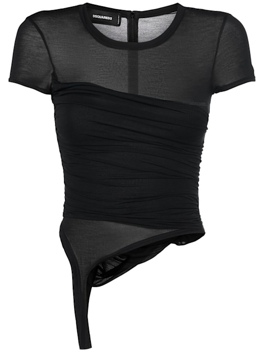 Dsquared2: Modal jersey crop top - women_0 | Luisa Via Roma