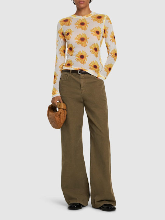 Flower print mesh top - Thumbnail 2