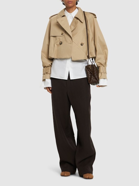 JW Anderson: Cotton twill cropped trench coat - women_1 | Luisa Via Roma