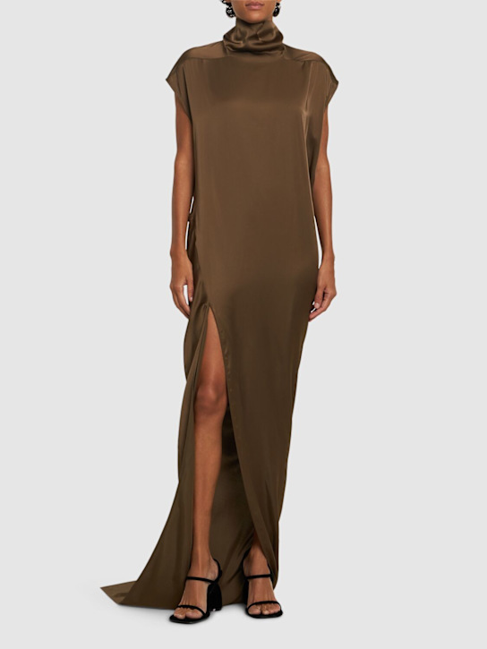 Rick Owens: Edfu T side slit long dress - women_1 | Luisa Via Roma