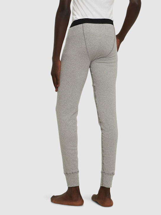 Tom Ford: Stretch cotton leggings - Grey - men_2 | Luisa Via Roma