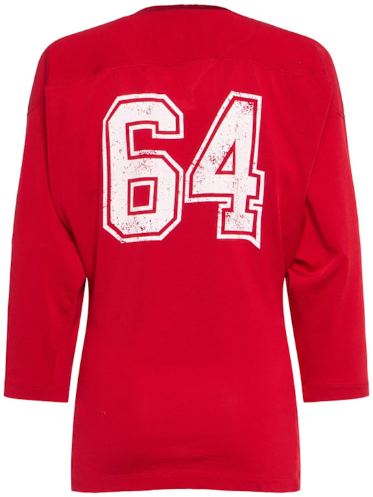 Dsquared2: Cotton blend jersey t-shirt - Red - women_3 | Luisa Via Roma