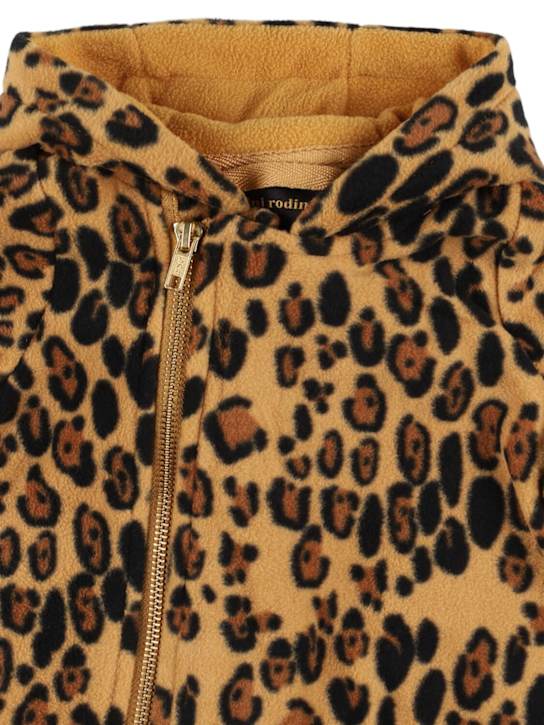 Mini Rodini: Tutina in poly riciclato leopard con cappuccio - kids-girls_1 | Luisa Via Roma