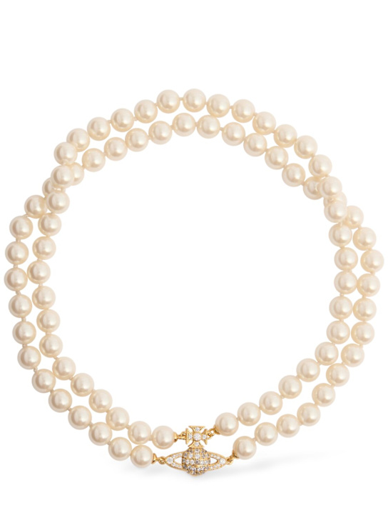 Vivienne Westwood: Graziella two row imitation pearl choker - women_0 | Luisa Via Roma