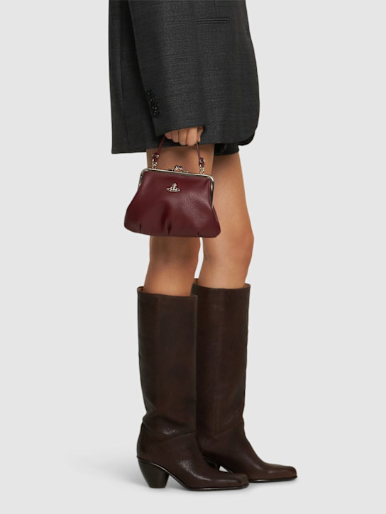 Vivienne Westwood: Granny Frame faux grain leather  bag - women_1 | Luisa Via Roma