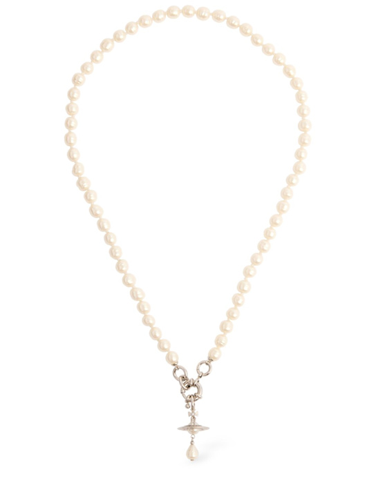 Vivienne Westwood: Man Aleksa faux pearl necklace - men_0 | Luisa Via Roma
