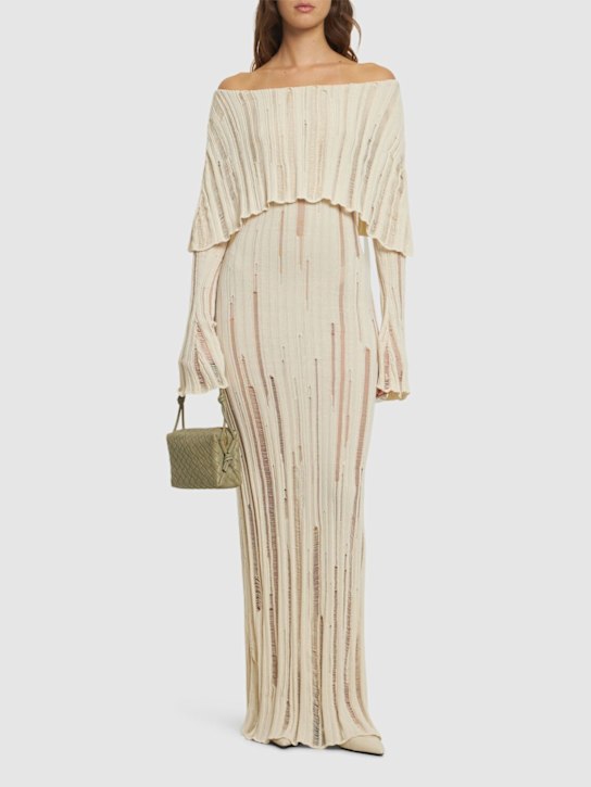 Aya Muse: Pasi knitted cotton blend long dress - women_1 | Luisa Via Roma