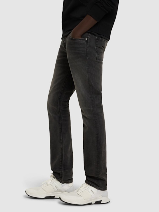 Tom Ford: Alcantara tech & leather low sneakers - men_1 | Luisa Via Roma