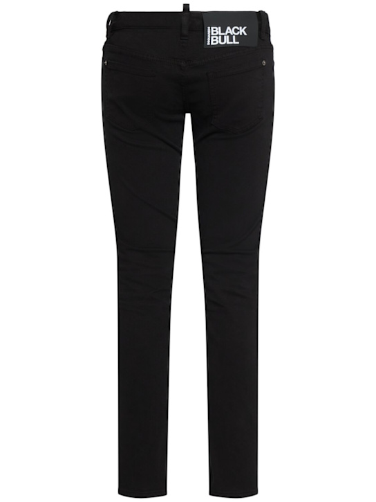 Dsquared2: Jennifer stretch cotton skinny jeans - Black - women_3 | Luisa Via Roma