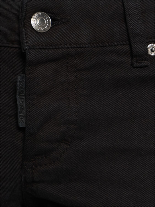 Dsquared2: Jennifer stretch cotton skinny jeans - Black - women_4 | Luisa Via Roma