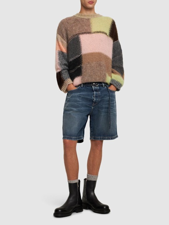 Acne Studios: Roland Broadway denim shorts - men_1 | Luisa Via Roma