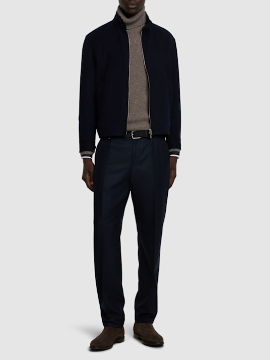 Lardini: Wool zip jacket - men_1 | Luisa Via Roma