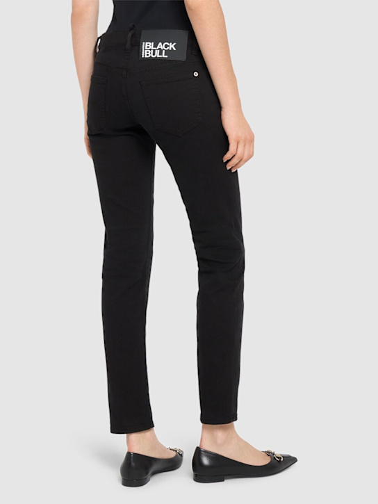 Dsquared2: Jennifer stretch cotton skinny jeans - Black - women_2 | Luisa Via Roma
