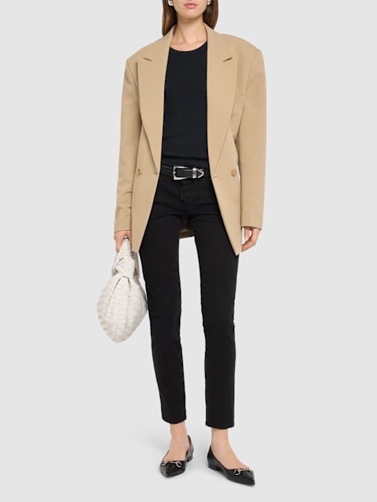 Dsquared2: Jennifer stretch cotton skinny jeans - Black - women_1 | Luisa Via Roma