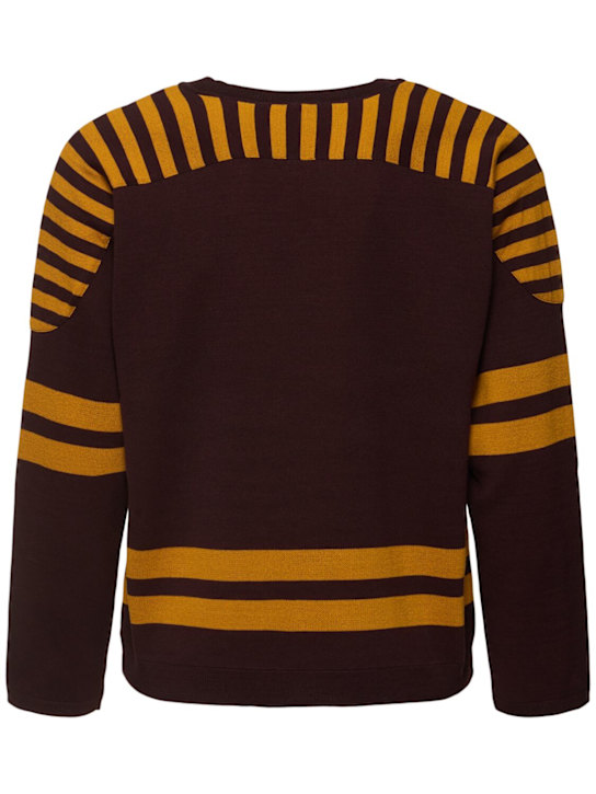 Bode: Rink sweater - Brown/Yellow - men_4 | Luisa Via Roma