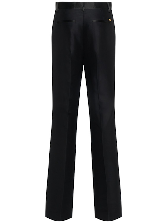 Dsquared2: Daisy Tux silk & wool straight pants - Black - women_3 | Luisa Via Roma