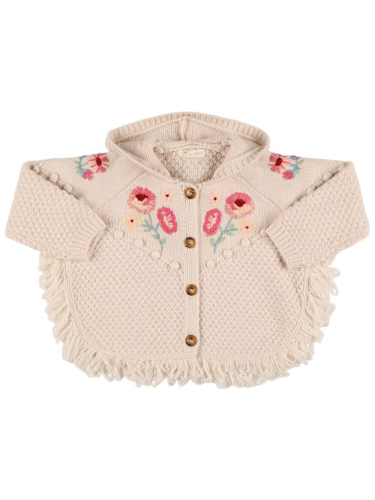 Louise Misha: ウールブレンドニットジャケット - kids-girls_0 | Luisa Via Roma