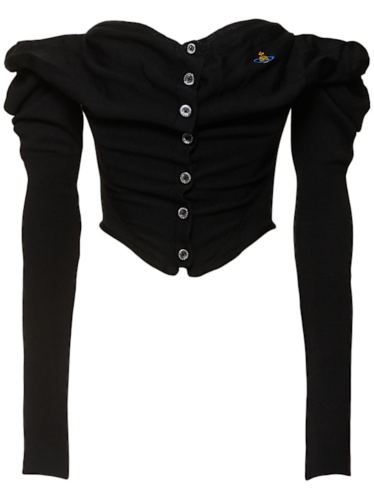 Vivienne Westwood: Bea corset knit cardigan - women_0 | Luisa Via Roma