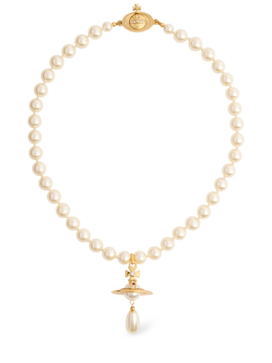 Vivienne Westwood: One row imitation pearl choker - women_0 | Luisa Via Roma