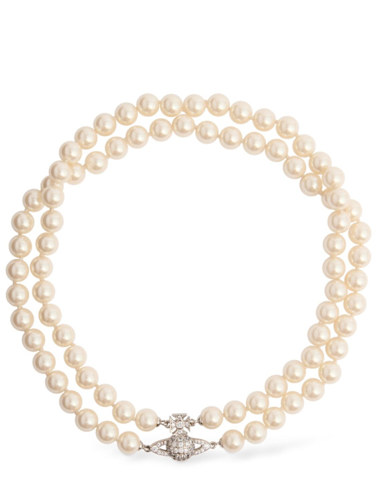 Vivienne Westwood: Graziella two row imitation pearl choker - women_0 | Luisa Via Roma