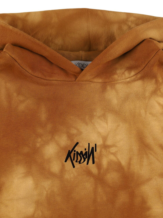 Kiddin: Cotton blend hooded sweatshirt - Beige - kids-boys_1 | Luisa Via Roma