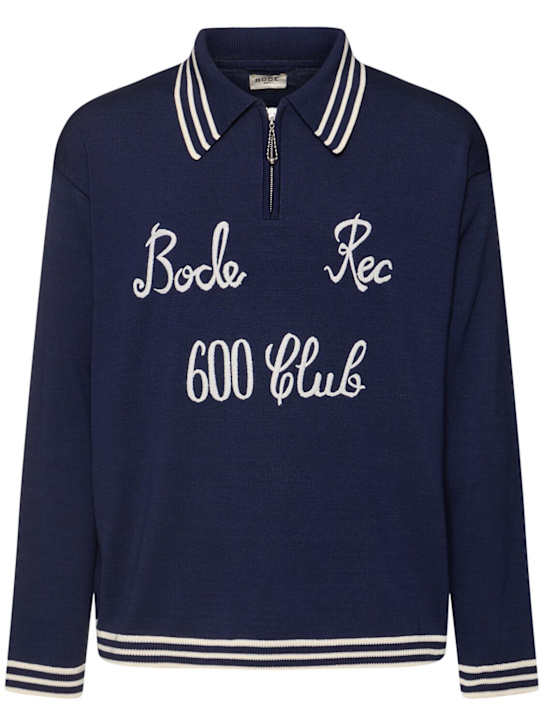 Bode: Club long-sleeve polo - men_0 | Luisa Via Roma