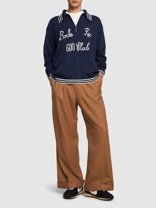 Bode: Club long-sleeve polo - men_1 | Luisa Via Roma