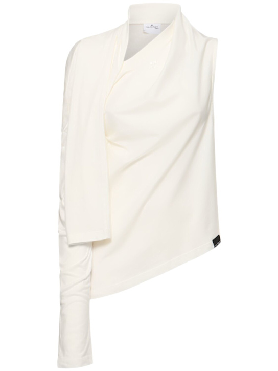Off-shoulder jersey top - Thumbnail 1