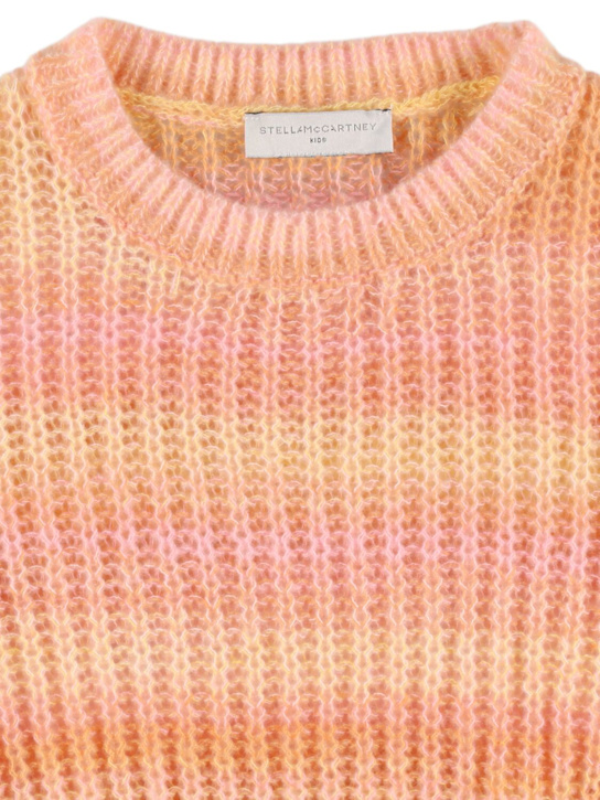 Stella McCartney Kids: Striped knit sweater - Pink/Multi - kids-girls_1 | Luisa Via Roma