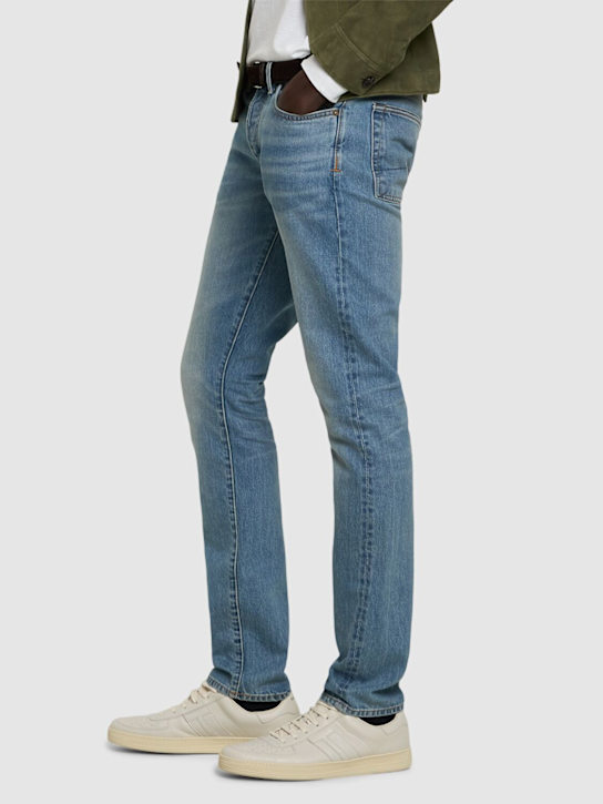 Tom Ford: Grain leather low top sneakers - men_1 | Luisa Via Roma