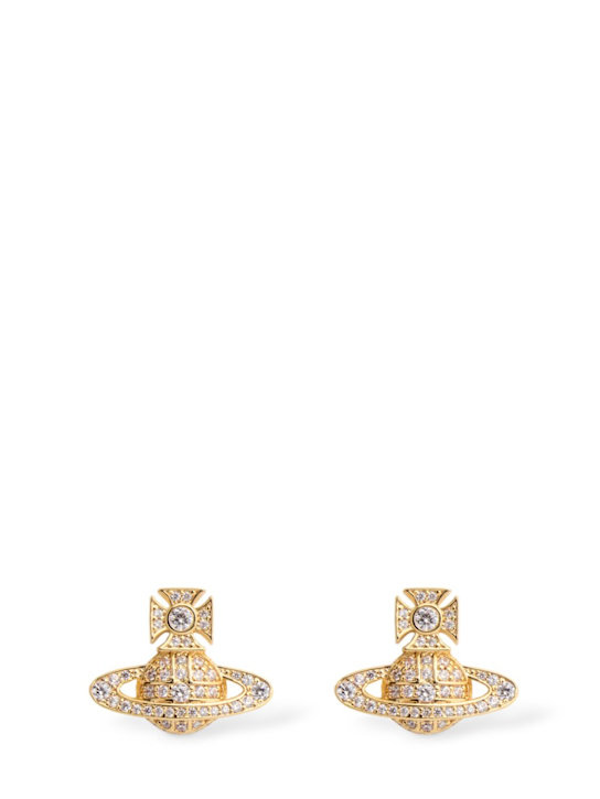 Vivienne Westwood: Carmela bas relief stud earrings - men_0 | Luisa Via Roma