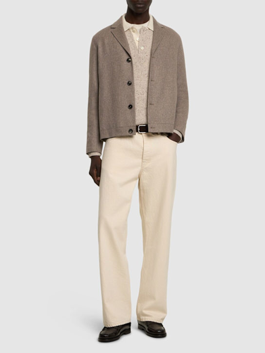 Zegna: Wool & cashmere deconstructed blazer - Piedicavallo - men_1 | Luisa Via Roma