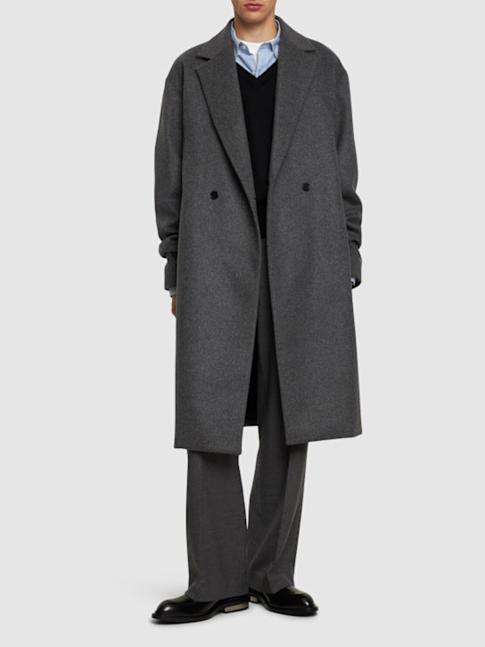 Seven Gauge: Double breast cashmere blend long coat - men_1 | Luisa Via Roma