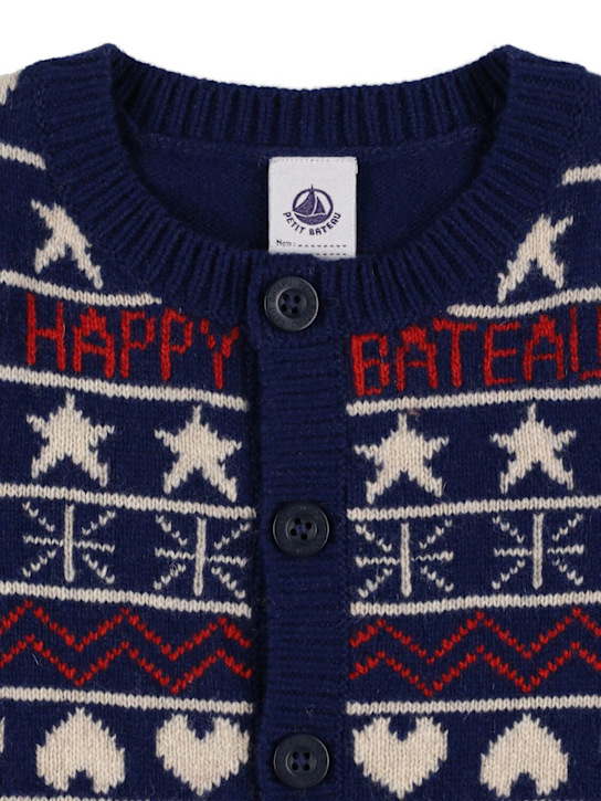Petit Bateau: ウールブレンドニットカーディガン - kids-girls_1 | Luisa Via Roma