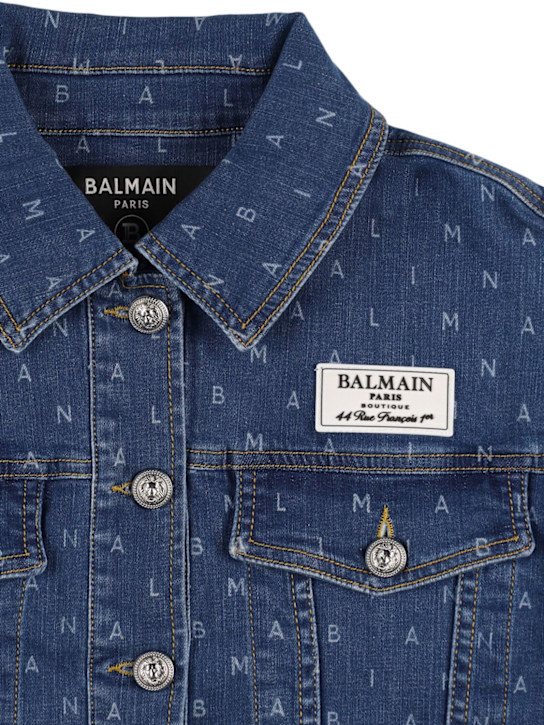 Balmain: コットンデニムジャケット - kids-girls_1 | Luisa Via Roma
