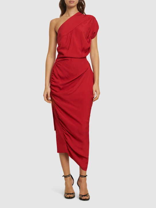 Vivienne Westwood: Andalouse one-shoulder cady midi dress - women_1 | Luisa Via Roma