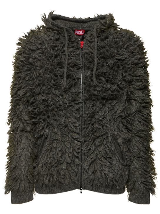 Diesel: K-Whitman mohair blend tricot jacket - men_0 | Luisa Via Roma